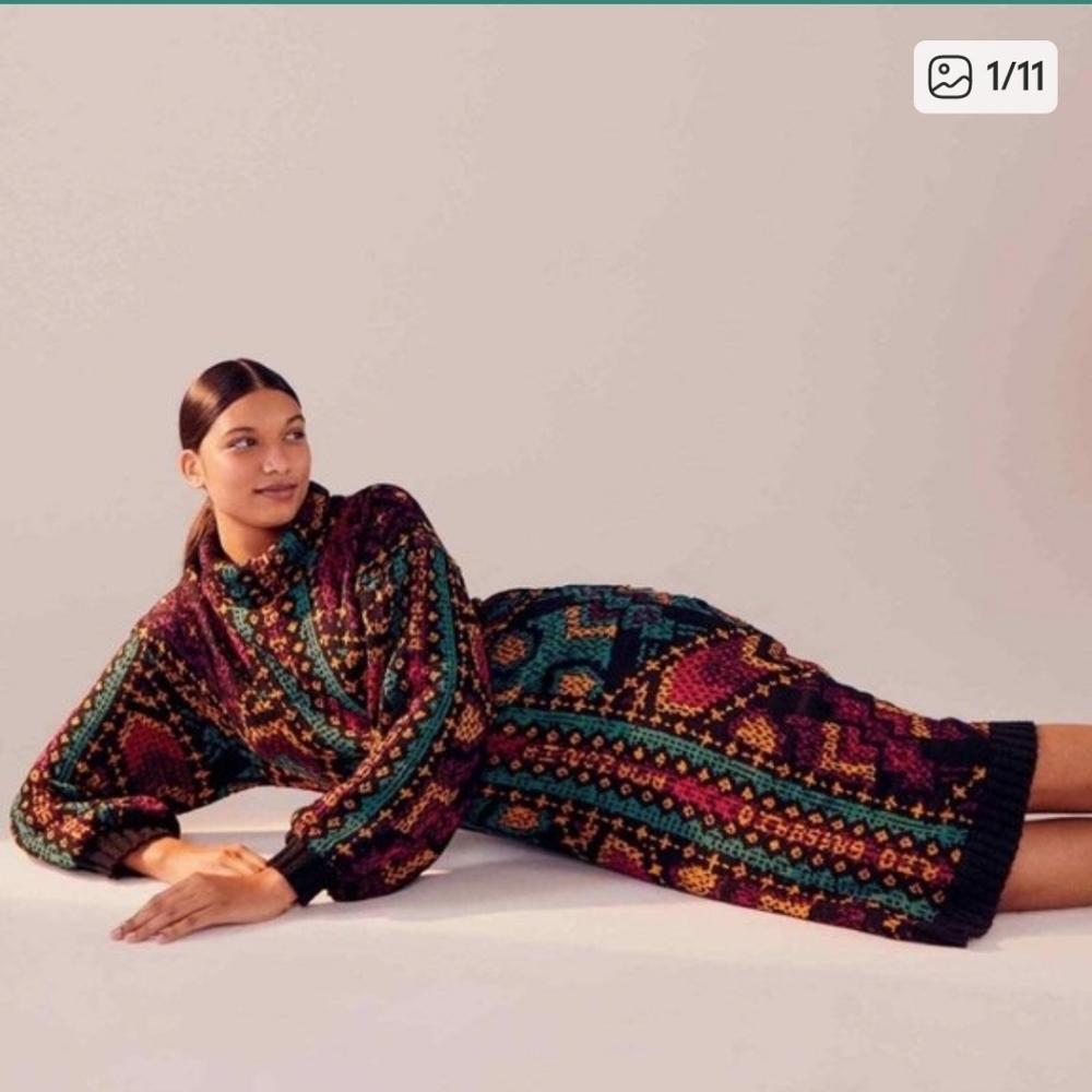 FARM rio Colorful Patterned Knit Dress